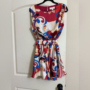 Colorful Patterned Sleeveless Dress